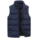 Colete masculino jaqueta quente sem mangas inverno à prova dwaterproof água casaco com zíper outono gola alta casual roupas de marca