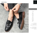 Sapato de couro casual masculino, sapato de casamento com franja de boi, sola de boi, moda estilista, alta qualidade, novo