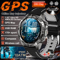 NOVO 2026 Smartwatch GPS Militar para Atividades ao Ar Livre com Mapa Offline, GPS L1+L2 de Banda Dupla, Bússola, Ciclismo, Corrida, Natação, Monitor de Frequência Cardíaca e 10ATM