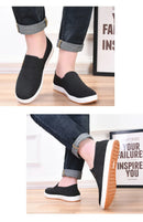 Tênis de lona masculino casual deslizamento vulcanizado leve sapatos planos acessível frete grátis