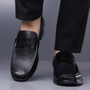 Mocassins de Couro Masculinos Casuais Slip-on Respiráveis Confortáveis para Caminhada e Escritório – Coleção Verão 2026