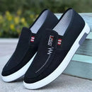 Sapatos masculinos tênis de lona respirável para jovens deslizamento em sapatos de tênis de caminhada mocassins casa mocassins trabalho skate apartamentos