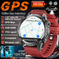 NOVO 2026 Smartwatch GPS Militar para Atividades ao Ar Livre com Mapa Offline, GPS L1+L2 de Banda Dupla, Bússola, Ciclismo, Corrida, Natação, Monitor de Frequência Cardíaca e 10ATM