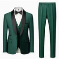 Conjunto de Terno Masculino 3 Peças com Lapela Preta Tamanho EUA: Casaco, Colete e Calças / Traje Formal para Noivo, Casamento e Negócios