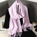 62 cores sólidas mulheres cachecol de inverno quente engrossar xale de caxemira moda ao ar livre luxo borlas pashmina senhora envoltório cachecóis à prova de vento