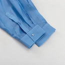Camisa de Tencel com lapela e mangas compridas, estilo europeu e americano, elegante, versátil, soltinha, para mulheres, ideal para o dia a dia.