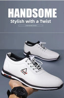 Sapatos Casuais Masculinos Confortáveis e Respiráveis, Sola Macia, Ultra-Couro, Novo Estilo Primavera 2026, Bico Redondo, Salto Baixo
