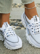 Calçados Femininos - Tênis Casuais Esportivos Verão 2026, Respiráveis e Leves, Sapatos de Trabalho Modernos em Duas Cores ou Uma Cor