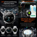 NOVO 2026 Smartwatch GPS Militar para Atividades ao Ar Livre com Mapa Offline, GPS L1+L2 de Banda Dupla, Bússola, Ciclismo, Corrida, Natação, Monitor de Frequência Cardíaca e 10ATM