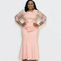 4xl 5xl plus size 2025 vestidos de natal feminino o pescoço 3/4 manga longa maxi vestido moda rendas retalhos noite vestido de festa