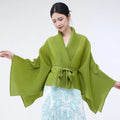 Mulheres primavera outerwear cardigan xale 2026 novo solto queimado lapela tie-up estilo assimétrico feminino outerwear topo