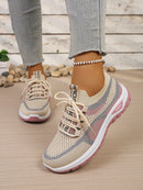 Sapatos femininos de duas cores para trabalho, tênis casuais femininos 2026 com frete grátis.