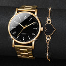 Kit Relógio Feminino com Pulseiras — Quartzo Elegante
