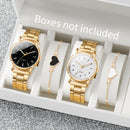 Kit Relógio Feminino com Pulseiras — Quartzo Elegante