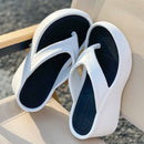 Chinelos Femininos de Moda, Sapatos de Plataforma de EVA Macio para o Verão, Chinelos de Praia para Meninas, Sandálias de Salto Alto com Sola Grossa