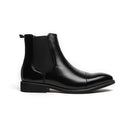 Chelsea botas para homens sola vermelha pu tornozelo negócios dedo do pé redondo deslizamento-em botas masculinas frete grátis tamanho 38-46 sapatos masculinos