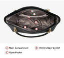 Bolsa feminina de couro genuíno foxer, design elegante e luxuoso, bolsa de ombro feminina, bolsa tote de grande capacidade, melhor presente para mãe, esposa