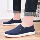 Tênis de lona masculino casual deslizamento vulcanizado leve sapatos planos acessível frete grátis