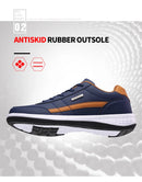 Yrzl sapatos masculinos primavera outono tênis de caminhada à prova dwaterproof água lazer masculino sapatos esportivos de couro antiderrapante calçado tênis para homem