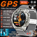 NOVO 2026 Smartwatch GPS Militar para Atividades ao Ar Livre com Mapa Offline, GPS L1+L2 de Banda Dupla, Bússola, Ciclismo, Corrida, Natação, Monitor de Frequência Cardíaca e 10ATM