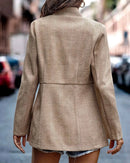 Blazer Feminino de Manga Longa, Cardigã Casual Chic Francês, Casaco Feminino, Vestuário Feminino