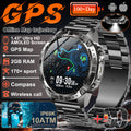NOVO 2026 Smartwatch GPS Militar para Atividades ao Ar Livre com Mapa Offline, GPS L1+L2 de Banda Dupla, Bússola, Ciclismo, Corrida, Natação, Monitor de Frequência Cardíaca e 10ATM
