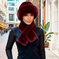 Luxury Faux Fur Hat & Scarf Set - Warm Elegant Versatile for Winter Cold Commute High-end Holiday Party