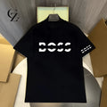 Nova Camiseta Premium de Algodão Oversized Preta com Estampa de Luxo 2026 Verão Casual de Negócios com Gráficos para Homens e Mulheres