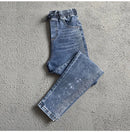 Coreano novo 2026 primavera outono perfuração quente jeans elásticos feminino solto de cintura alta haren denim calças femininas casuais jeans selvagens