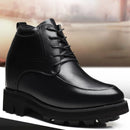 Sapatos de plataforma grossa para homens, salto alto de casamento interno invisível, sapatos que aumentam a altura do casal, 15,5 cm