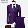 Luxo 3 peças terno de casamento masculino moda magro cor sólida negócios escritório terno define tamanho grande masculino blazer + calças + colete