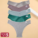 5 pçs/set algodão lingerie calcinha sexy roupa interior feminina tangas cuecas femininas calcinha tanga biquíni sólido 13 cores