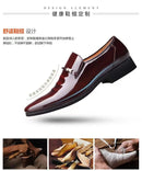 Negócios de luxo oxford sapatos de couro dos homens respirável couro patente sapatos formais plus size homem escritório casamento apartamentos masculino preto